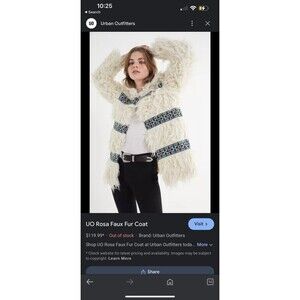 UO urban outfitters Rosa Faux Fur Coat